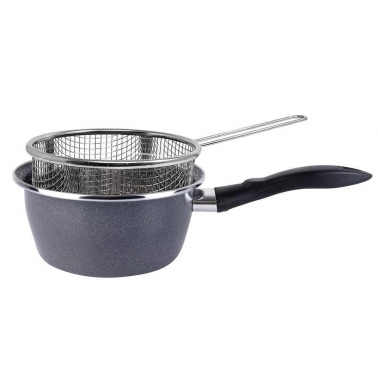 1115113 CAZO ACERO K2 GRANSASSO CON CESTILLO Ø16cm MAGEFESA
