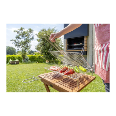 2597 PARRILLA PESCADO INOXIDABLE 40x45cm SAUVIC