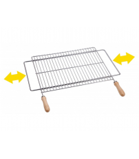 2724 PARRILLA BARBACOA EXTENSIBLE ZINCADA 60x40cm SAUVIC