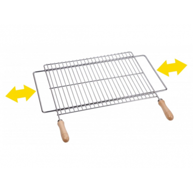 2724 PARRILLA BARBACOA EXTENSIBLE ZINCADA 60x40cm SAUVIC