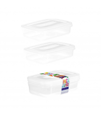 1007 PACK 2 TAPER PLASTICO RECTANGULAR 0,85L DANUBIO