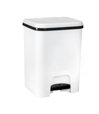 3160 CUBO CON PEDAL BLANCO 20L