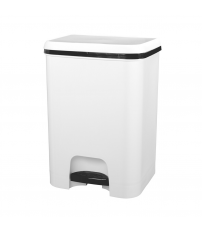 2570 CUBO CON PEDAL BLANCO 26L