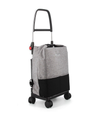 ONE001 CARRO COMPRA T-SHOP TWEED 4 RUEDAS GRIS ROLSER