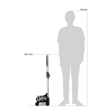 ONE001 CARRO COMPRA T-SHOP TWEED 4 RUEDAS GRIS ROLSER