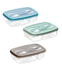 1203 TAPER PLASTICO RECTANGULAR CON CUBIERTOS 1,5L