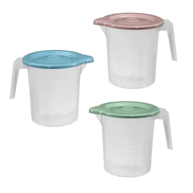 1262 JARRA GRADUADA OVALADA MICRO CON TAPA DOBLE 1L