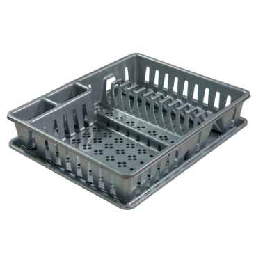 1065 ESCURREPLATOS CON BANDEJA PLATA SUPER