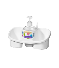 1190 ESTROPAJERO CON DOSIFICADOR BLANCO