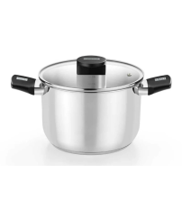 M240224 OLLA INOX 24cm CON TAPA VIDRIO ELITE MONIX