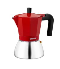 M863106 CAFETERA INOX 6 TAZAS ROJA INDUCTION MONIX