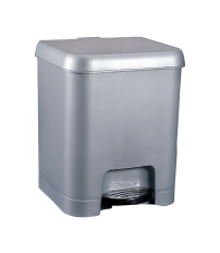 3079 CUBO DE BASURA CON PEDAL 7L PLATA
