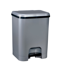 3162 CUBO DE BASURA CON PEDAL CLASS 20L PLATA