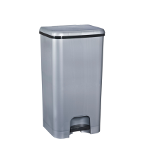 3102 CUBO DE BASURA CON PEDAL CLASS 37L PLATA