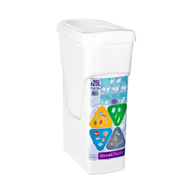 3060 CUBO DE BASURA ECOLOGICO 25L BLANCO