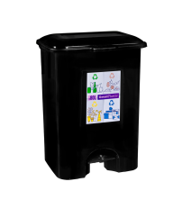 3150 CUBO DE BASURA CON PEDAL 80L NEGRO