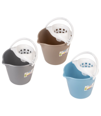 3019 CUBO REDONDO CON ESCURRIDOR 12L COLORES SURTIDOS