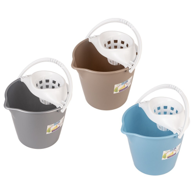 3019 CUBO REDONDO CON ESCURRIDOR 12L COLORES SURTIDOS