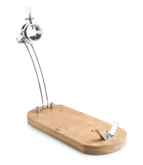 684220 SOPORTE JAMONERO GIRATORIO ACERO INOX/BAMBU MAESTRO IBILI