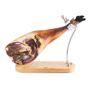 684220 SOPORTE JAMONERO GIRATORIO ACERO INOX/BAMBU MAESTRO IBILI