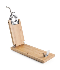 684240 SOPORTE JAMONERO GIRATORIO ACERO INOX/BAMBU GASTROTEKA IBILI