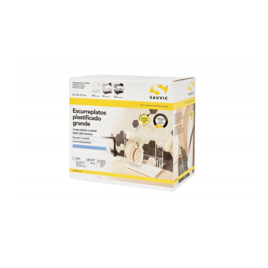 89023 ESCURREPLATOS GRANDE 18 PLATOS NEGRO 43x25x41,5cm SAUVIC