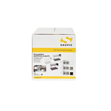 89024 ESCURREPLATOS PEQUEÑO 18 PLATOS NEGRO 38,5x25x28cm SAUVIC