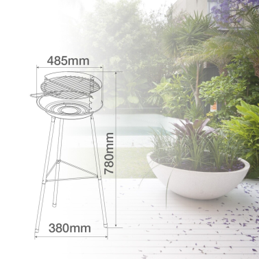 401000004 BARBACOA PORTATIL CARBON 35cm RIGLOS VASSARY