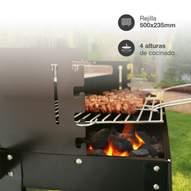 401000006 BARBACOA CARRO ACERO 52x27cm MUSTERS VASSARY