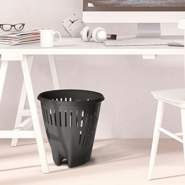 13209 PAPELERA REDONDA 32cm COLORES SURTIDOS NIGER HEGA