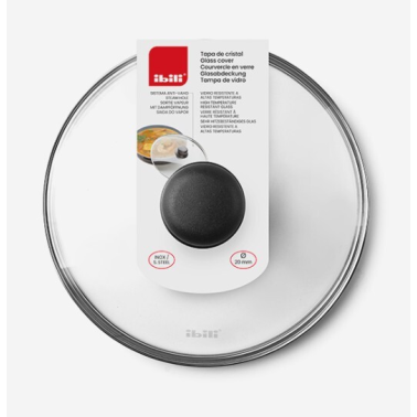 970724 TAPA DE CRISTAL Ø24cm IBILI