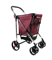 BAS002 CARRO COMPRA BASKET MF 4 RUEDAS BURDEOS ROLSER