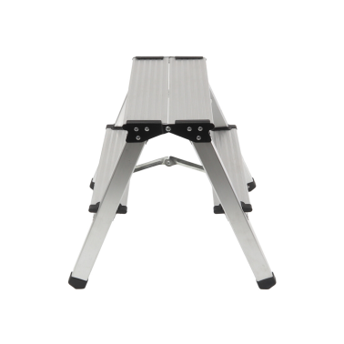 10047 ESCALERA ALUMINIO DOMESTICA 2 PELDAÑOS MADER