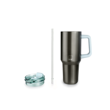 669009 VASO DOBLE PARED CON ASA GO 900ml IBILI