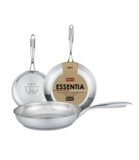 SE24 SARTEN ACERO INOX 18/10 SIN ANTIADHERENTE Ø24cm ESSENTIA VIER