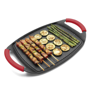 25536 PLANCHA GRILL ALUMINIO 22,5x29x1,5x20cm ECO-PIEDRA LACOR