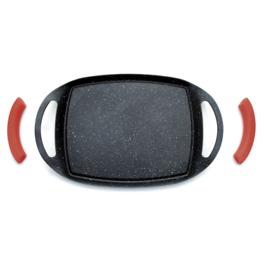 25536 PLANCHA GRILL ALUMINIO 22,5x29x1,5x20cm ECO-PIEDRA LACOR