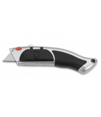 00214 CUTTER RETRACTIL METALICO 17,5cm 10 HOJAS 3C