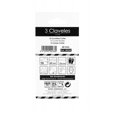00238 10u CUCHILLA TRAPEZOIDES PERFORADAS 3C