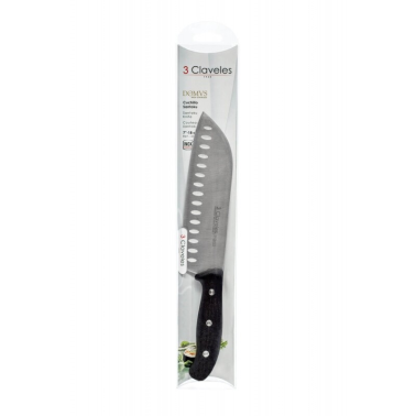 00957 CUCHILLO SANTOKU  ALVEOLADO DOMVS 18cm 3C