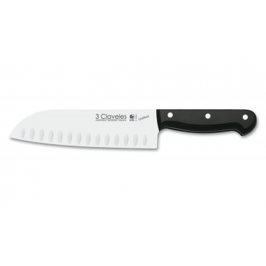 01125 CUCHILLO SANTOKU ALVEOLADO UNIBLOCK 18cm 3C