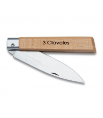 1753 NAVAJA MADERA CON PUNTA 3 CLAVELES