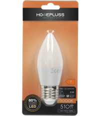 LAMPARA VELA LED E27 6W 3000K