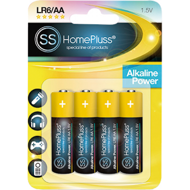 PILA ALKALINA HOMEPLUSS LR06 (AA) BL(4)