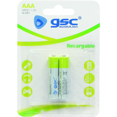 PILA RECARGABLE GSC HR03(AAA) 800MAH BL2
