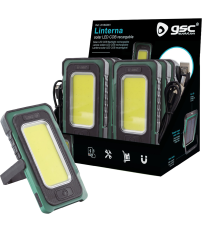 LINTERNA SOLAR LED COB RECARGABLE 750LM