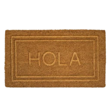 50212 FELPUDO COCO PRENSADO MODELO HOLA 40x70cm DINTEX