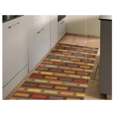 56624 1m ALFOMBRA PASILLERA ITALICA CHENILLA BRICK 65cm DINTEX