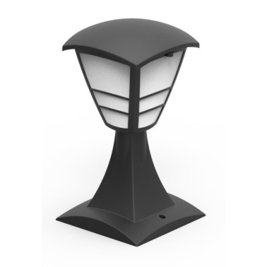 2073514-N FAROL SOBREMURO MODERNO 1XE27 NEGRO HOROZ