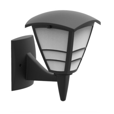 2073515-N FAROL PARED MODERNO 1XE27 NEGRO HOROZ